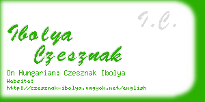 ibolya czesznak business card